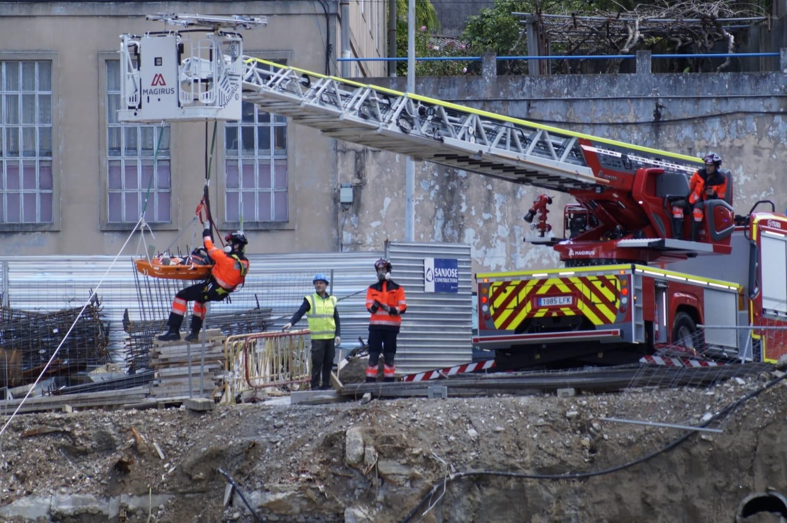 El desprendimiento de un andamio provoca varios heridos en la futura Ciudad de la Justicia