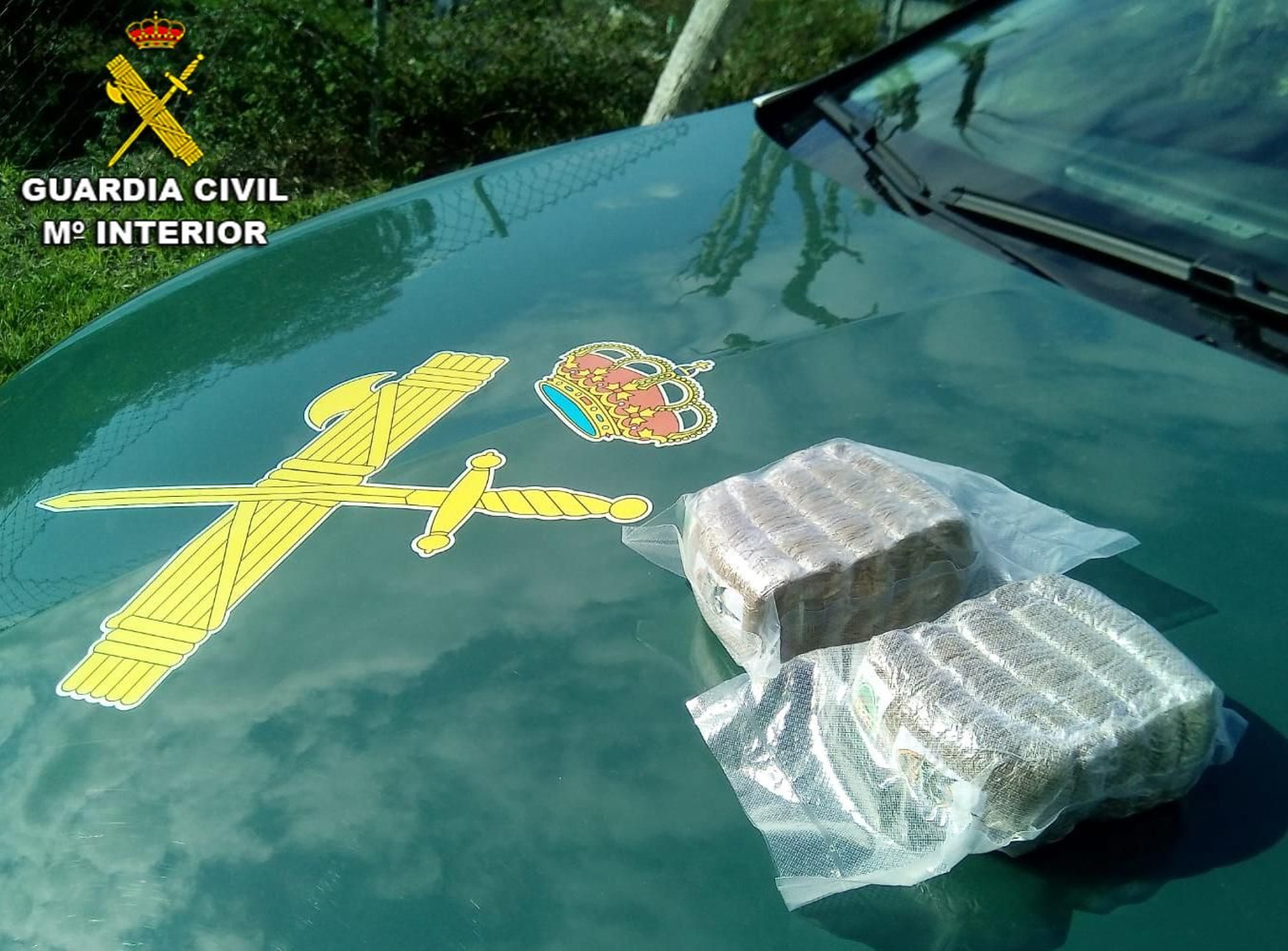 La Guardia Civil detiene a un vecino de  A Cañiza (Pontevedra) con un kilo de hachís