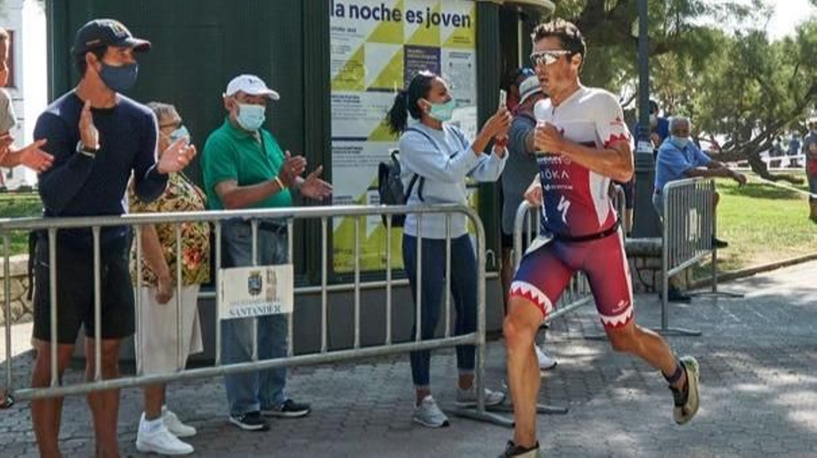 Javi Gómez Noya, en Santander.
