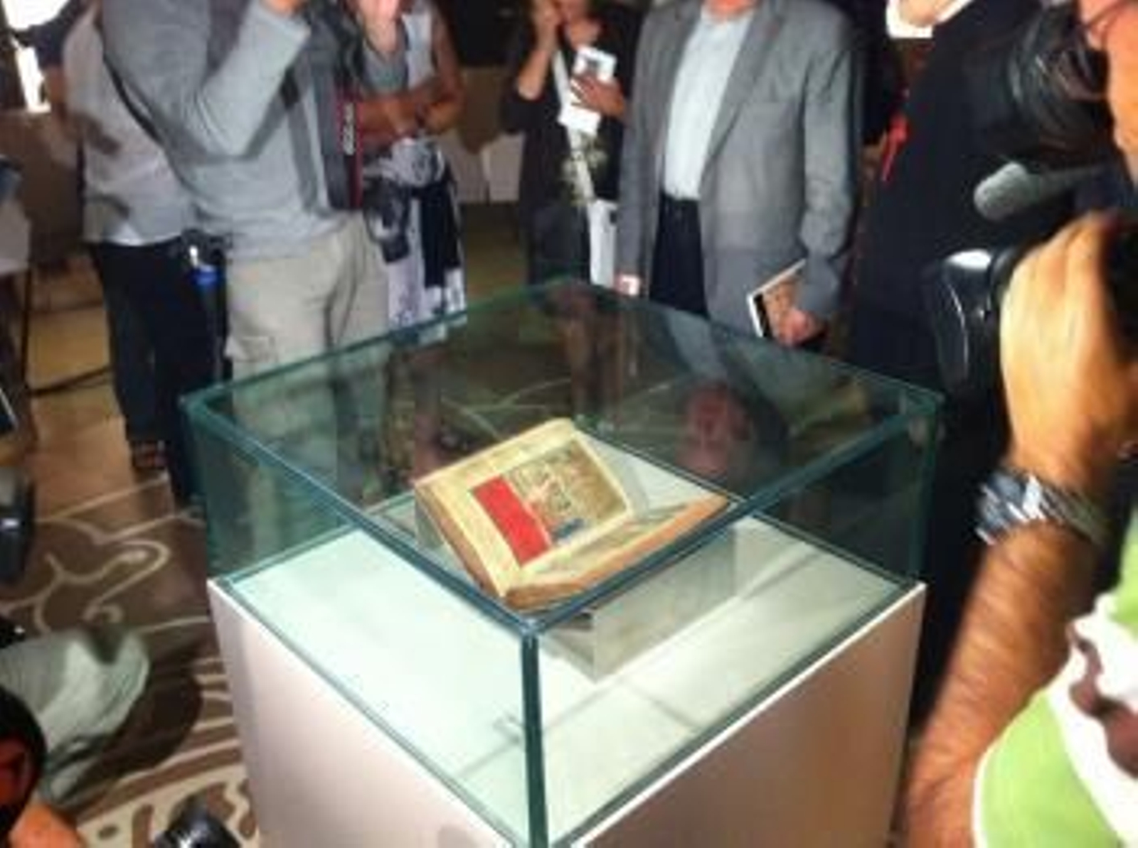 Original del Códice Calixtino expuesto en la Catedral de Santiago.