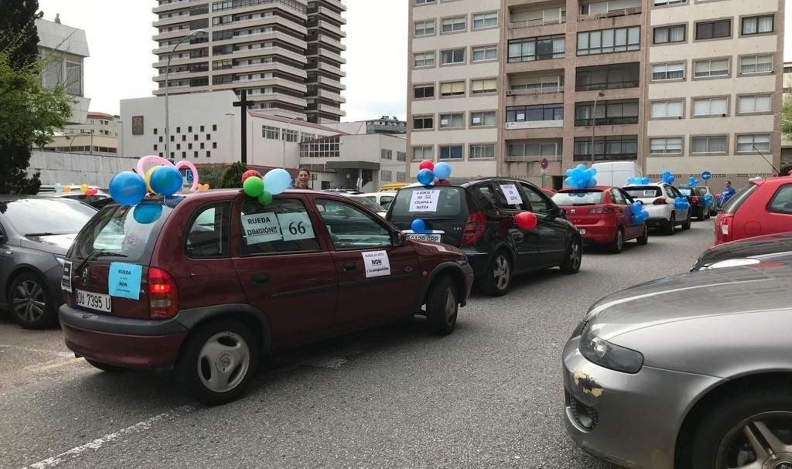 Caravana “judicial” por el centro de Vigo