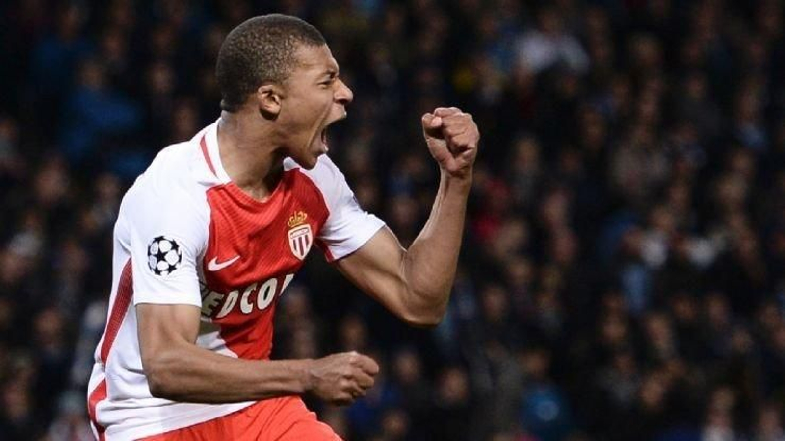 Mbappé, con el Mónaco.