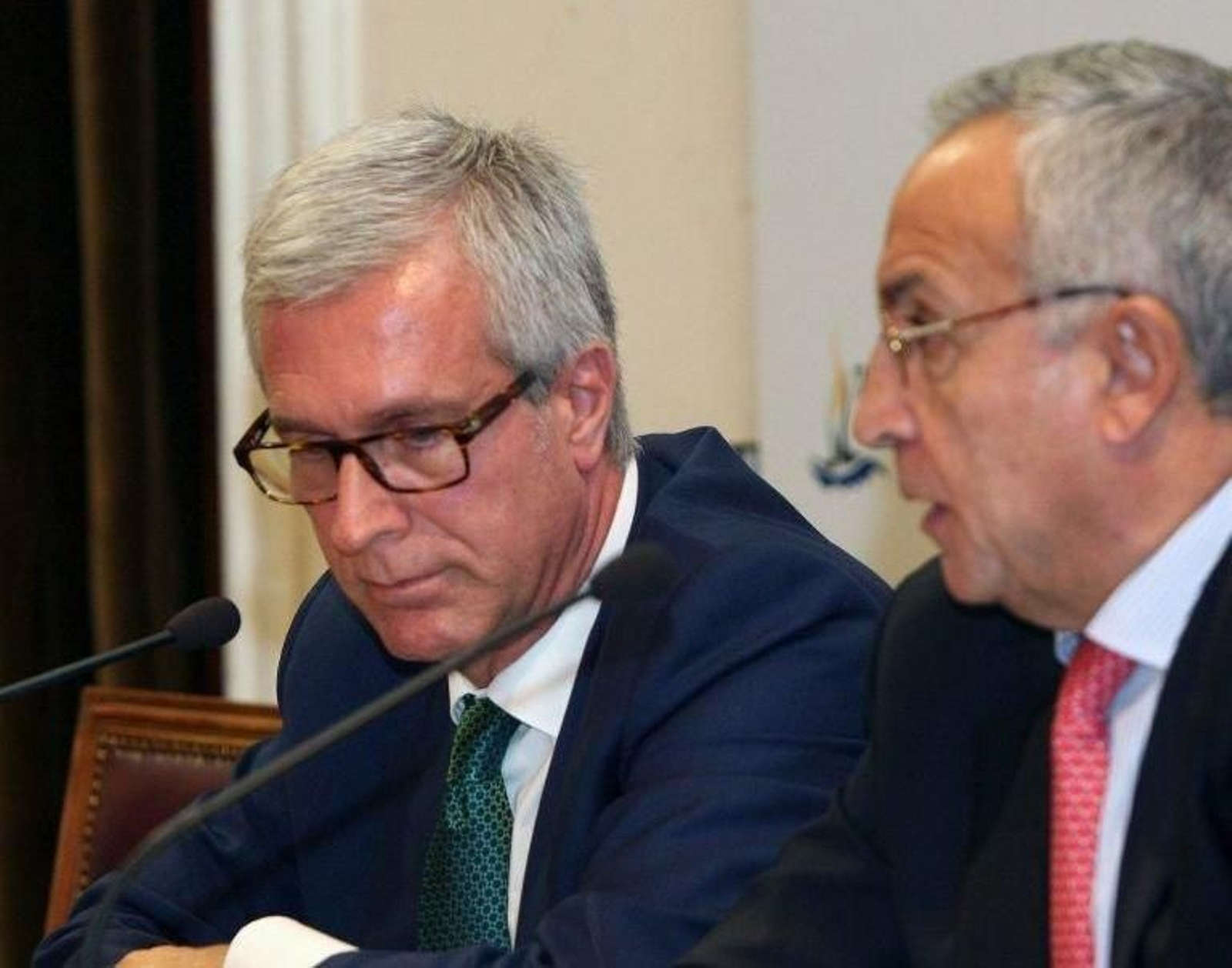 Ballesteros y Blanco, ayer.