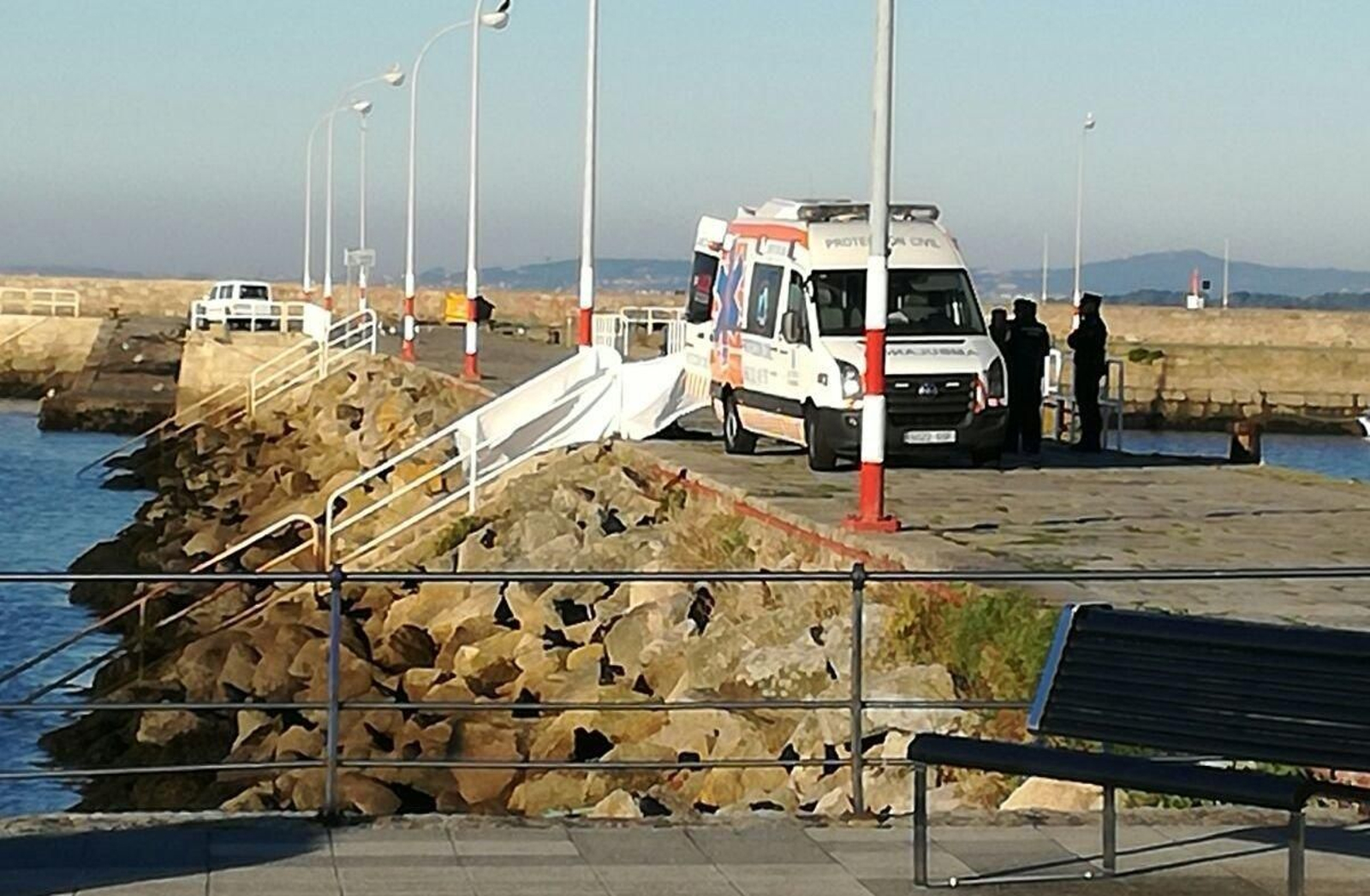 Los servicios de emergencia en el puerto