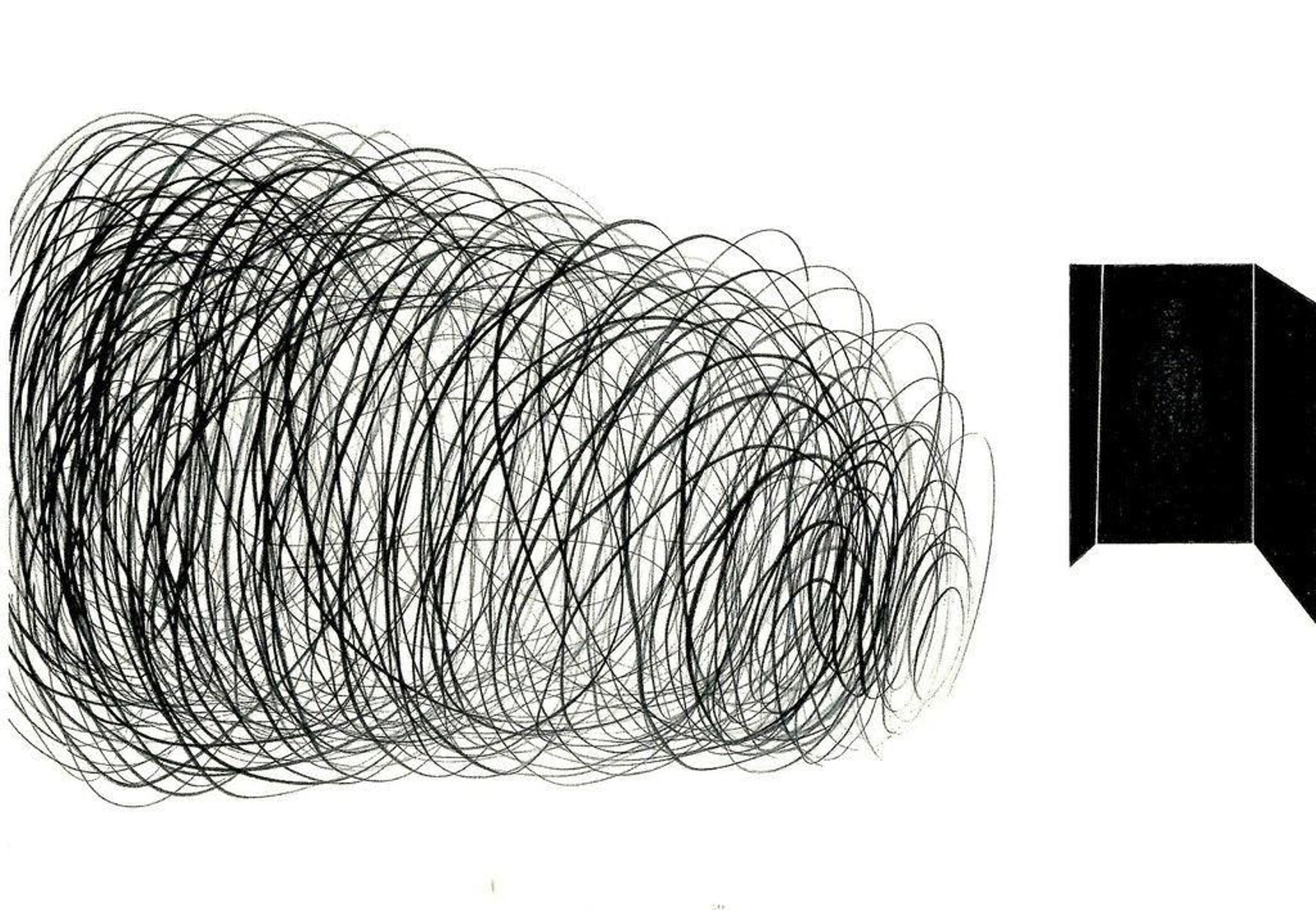 Uno de los dibujos del portugués Jorge Martins que ya se expusieron en el Museo Extremeño e Iberoamericano de Arte Contemporáneo (Meiac), que el viernes se expondrá en el Marco.