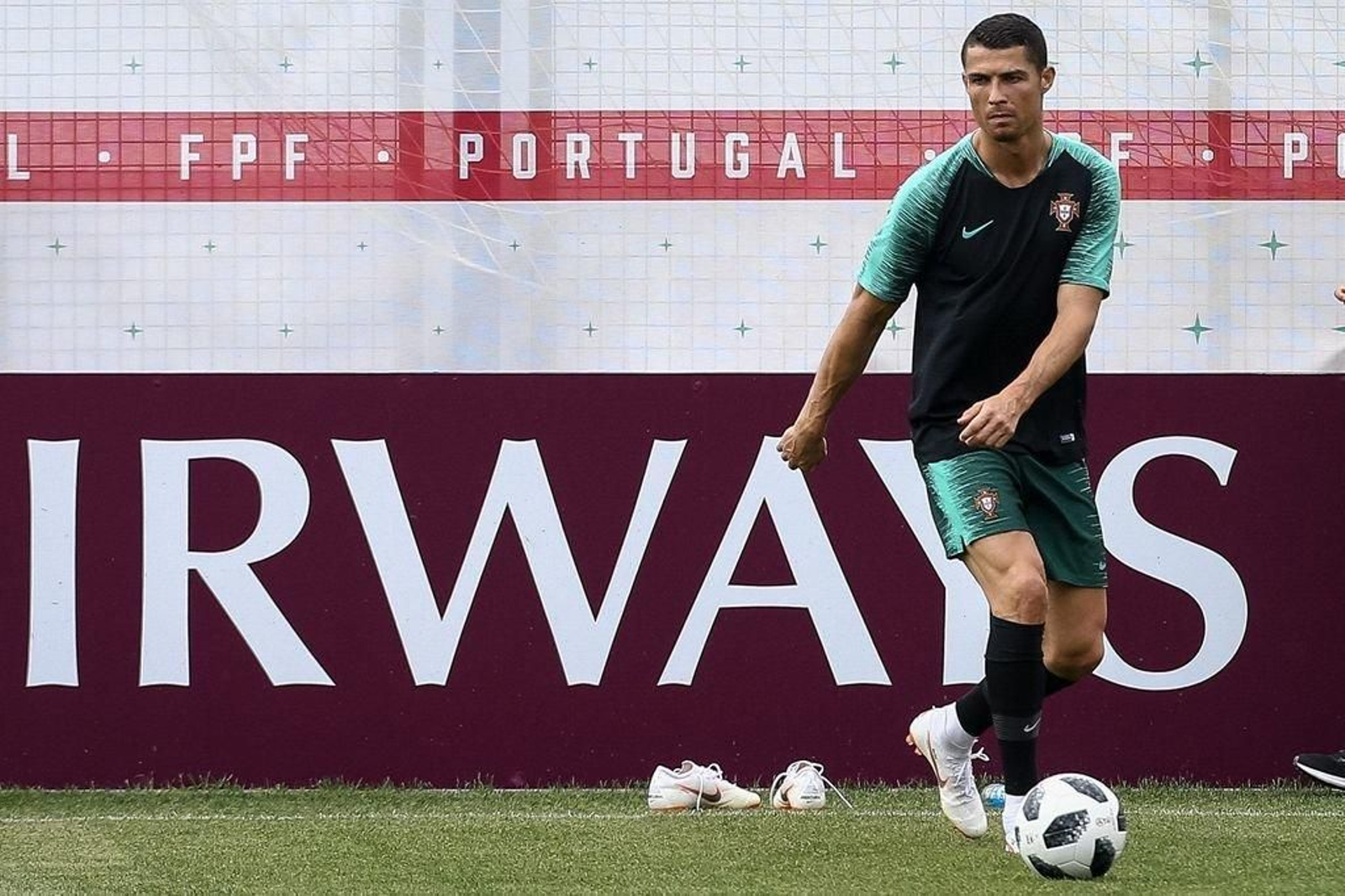 Cristiano, ayer en una sesión.