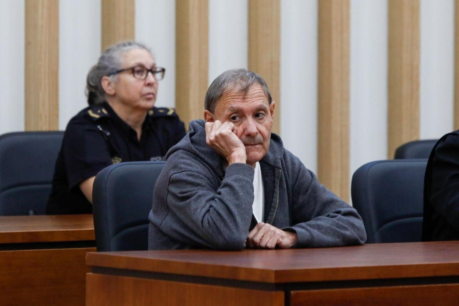 El ya condenado por asesinato, Pablo P., durante la lectura del veredicto del jurado.