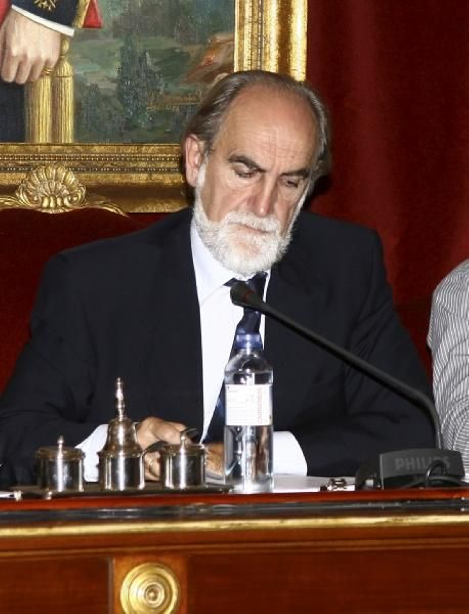 Vicente Irisarri, durante el pleno. (Foto: José Mauriz)