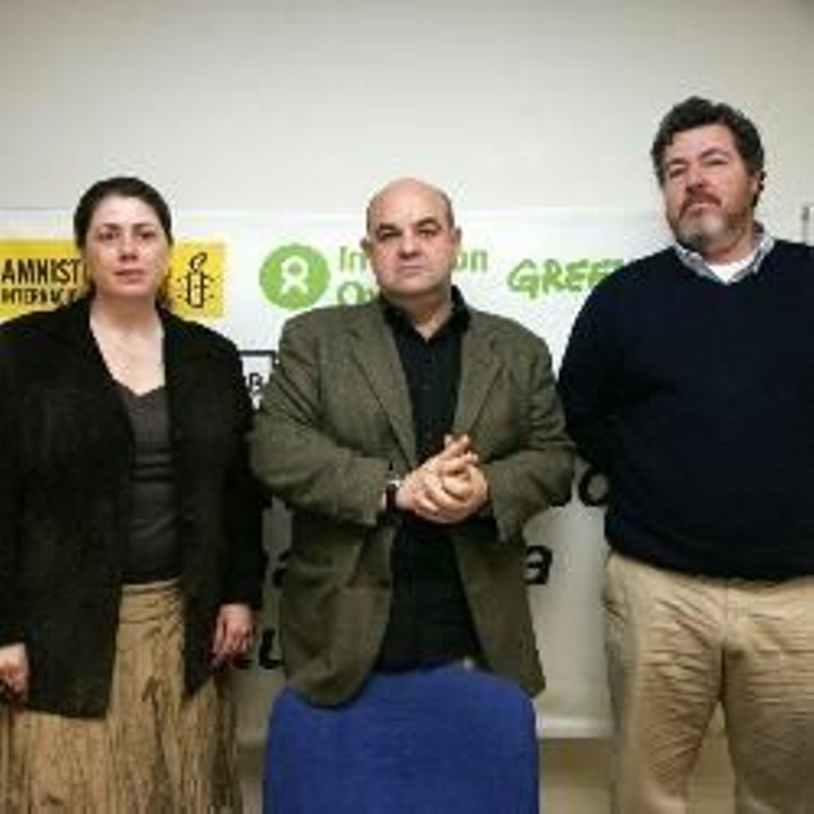 Representantes de Intermón Oxfam, Amnistía Internacional y Greenpeace.