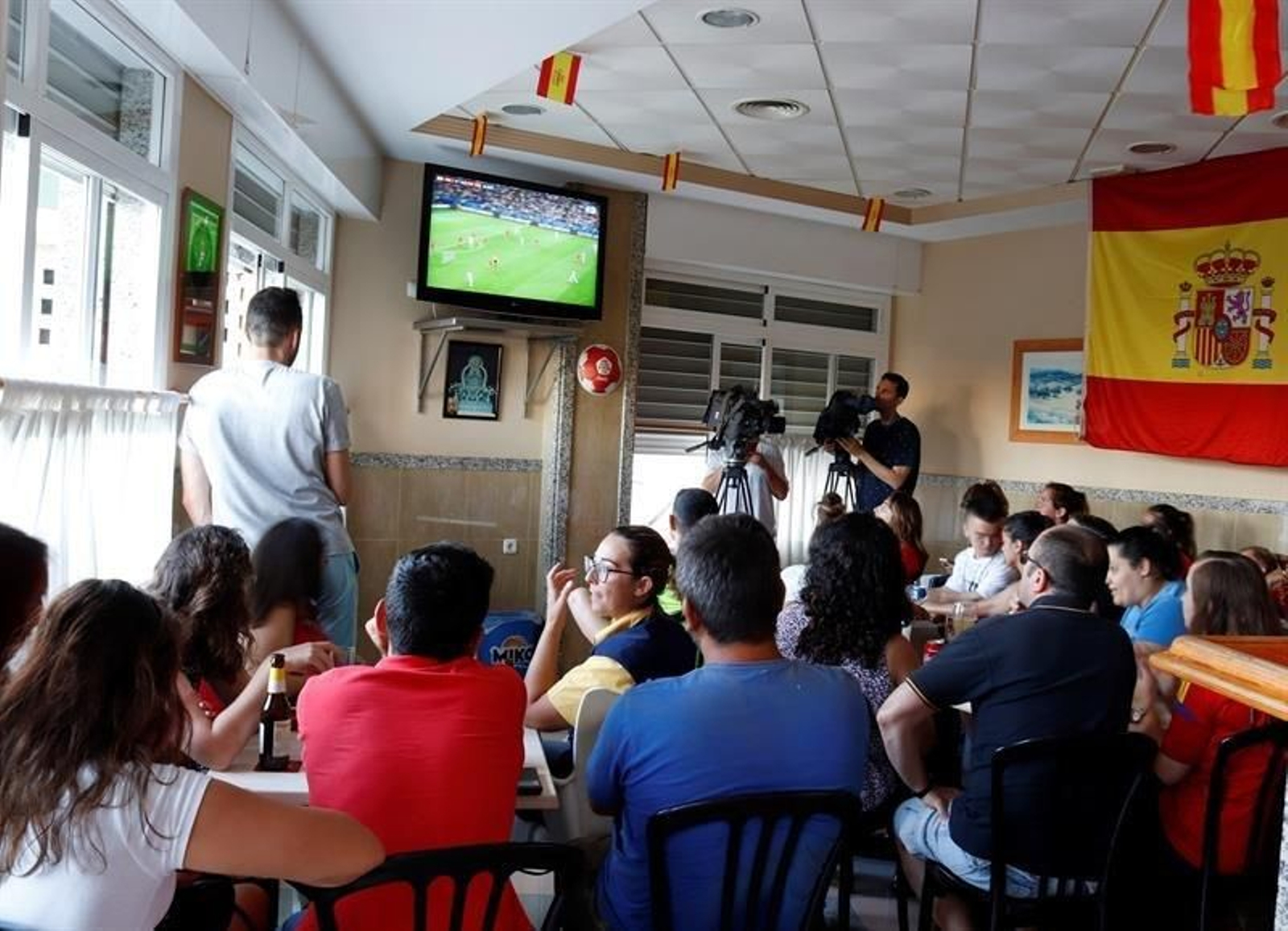 Aficionados de la selección española