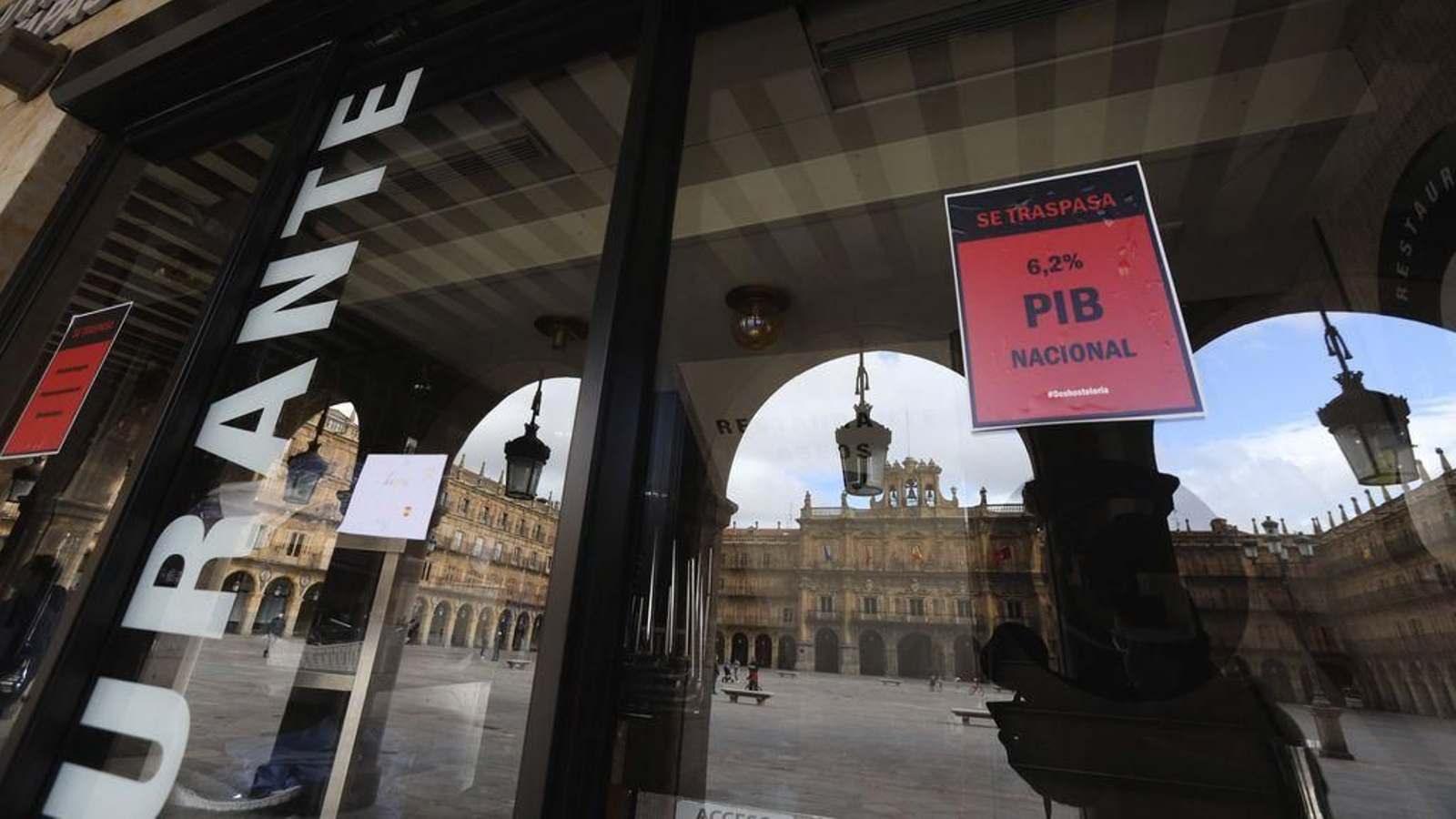 Iniciativa de los hosteleros salmantinos a modo de protesta por la situación del sector.