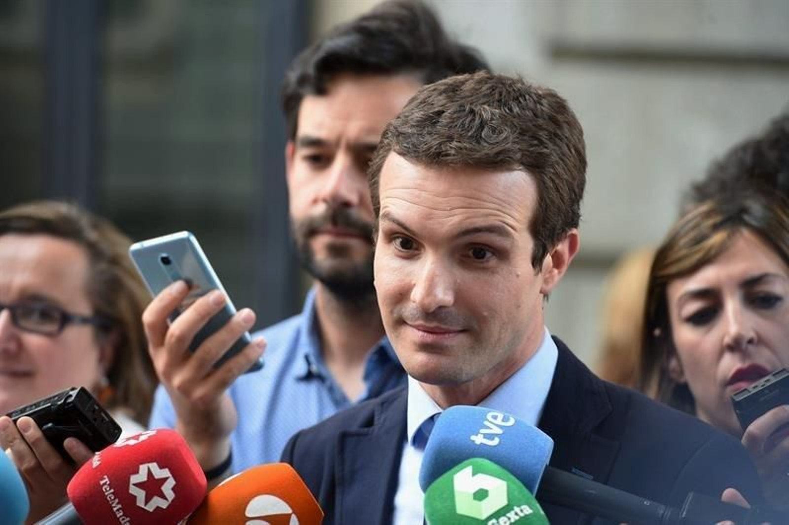 El vicesecretario de Comunicación del PP y precandidato a presidir al partido, Pablo Casado
