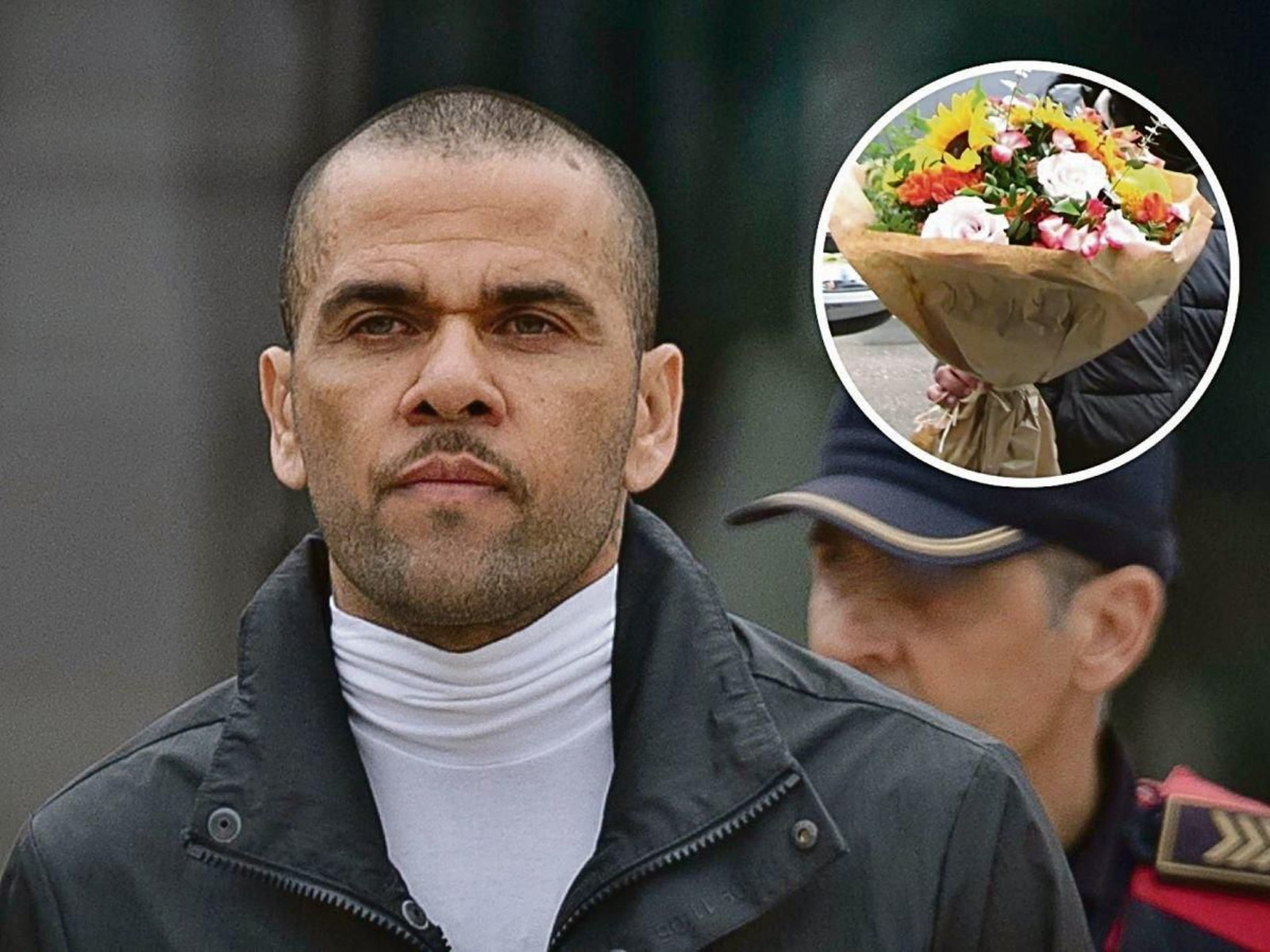 Dani Alves, tras salir el lunes de prisión.