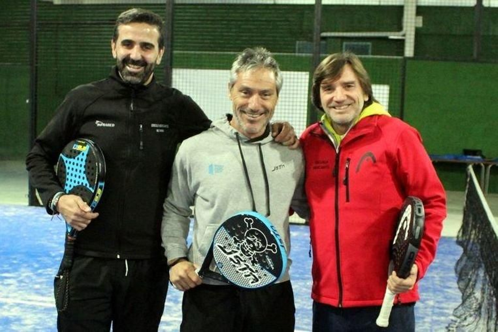 'Chiqui' Canle, del Mercantil, Miguel Sciorilli y Luis Saavedra.