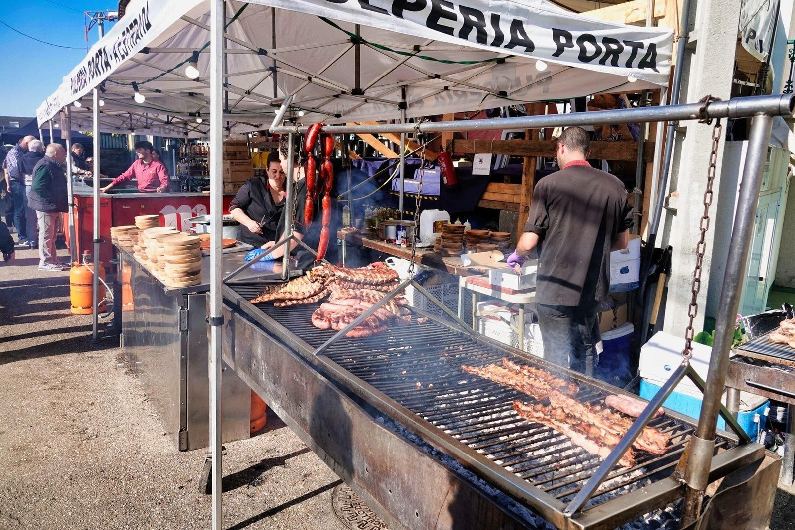 Puestos de comida en San Blas.