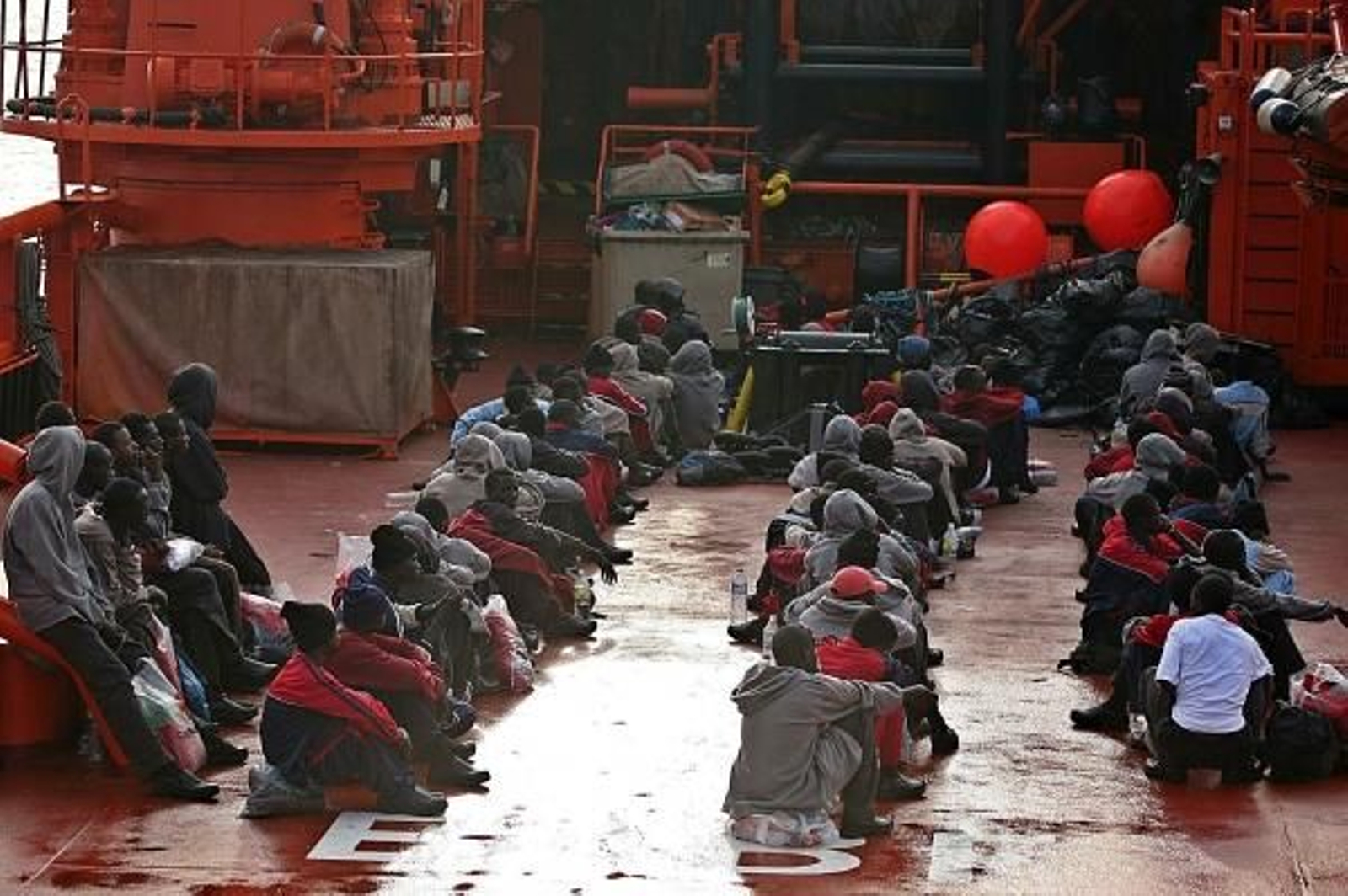 Inmigrantes subsaharianos llegados a las costas españolas.