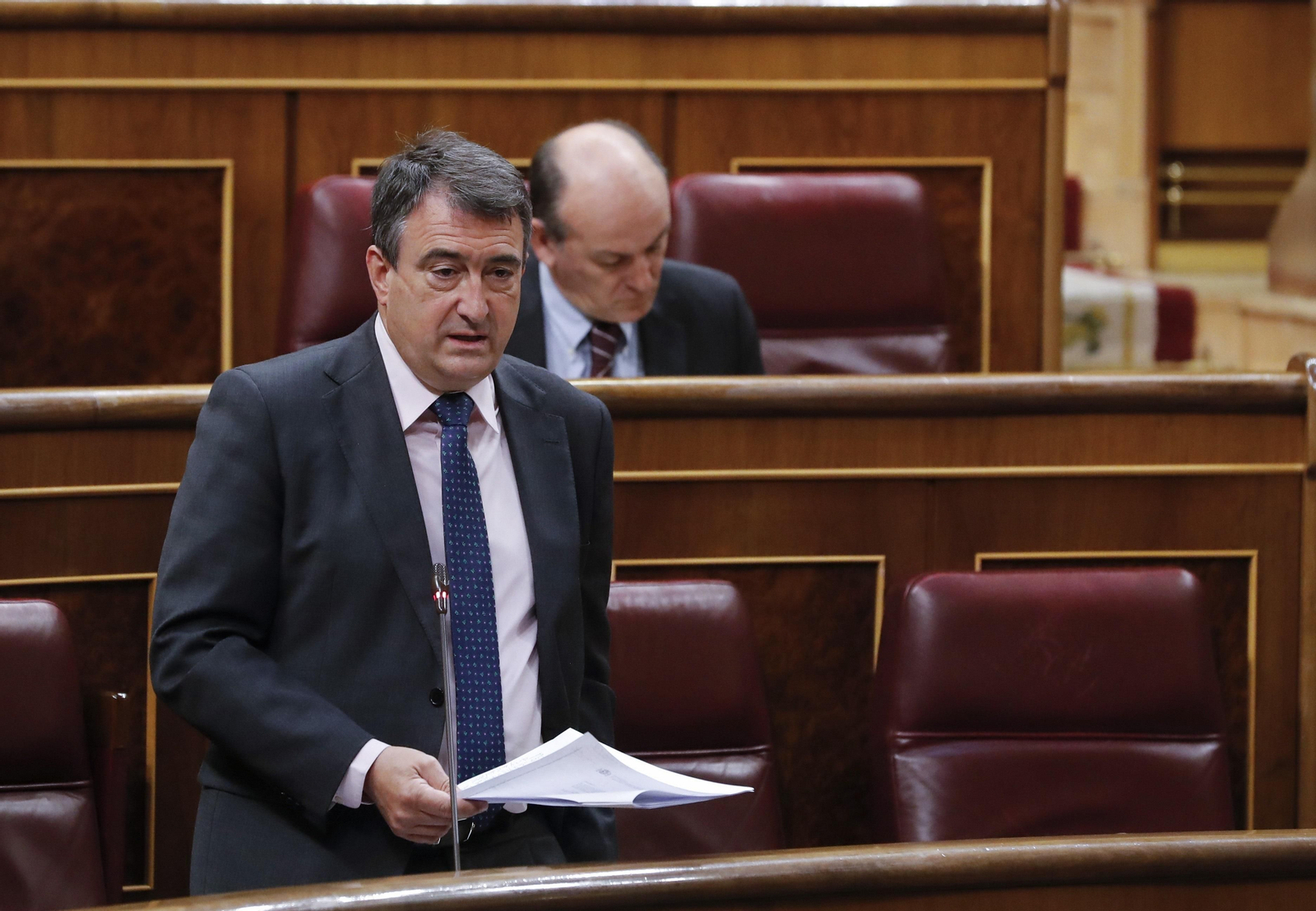 El portavoz del PNV, Aitor Esteban, interviene en el del pleno del Congreso