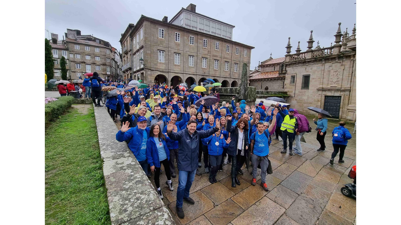 Imagen de la llegada a Santiago de las y los participantes en el Conecta co Xacobeo 2022 de la Secretaría Xeral da Emigración