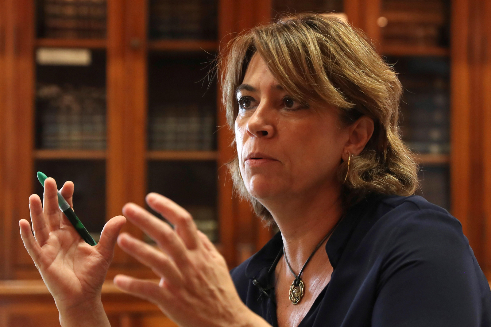 La ministra de Justicia, durante la entrevista.