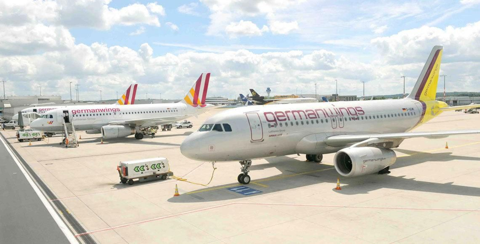 Varios aparatos de la compañía alemana Germanwings.