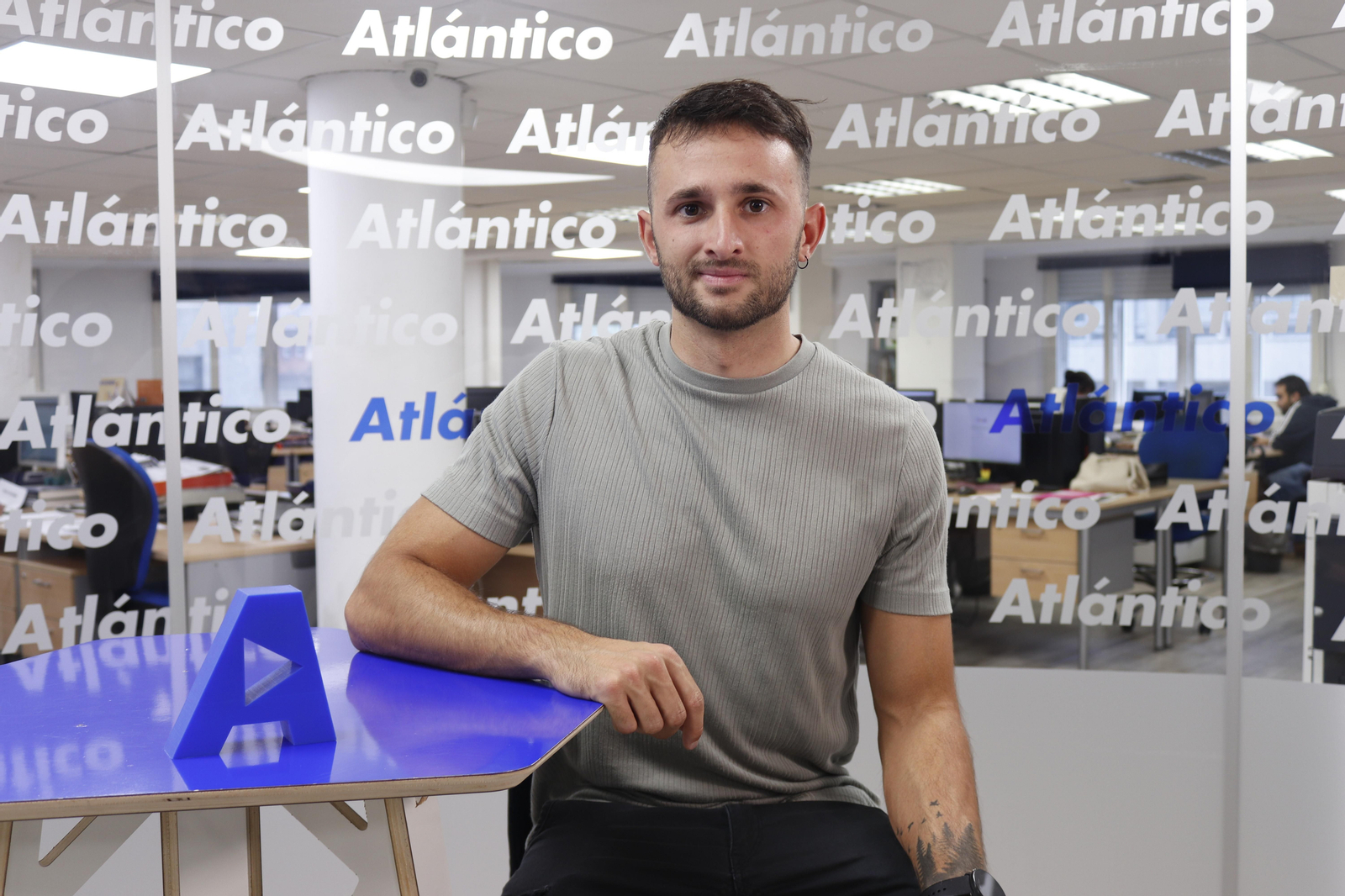 Luis Fernández, de Salceda, no set de Atlántico.