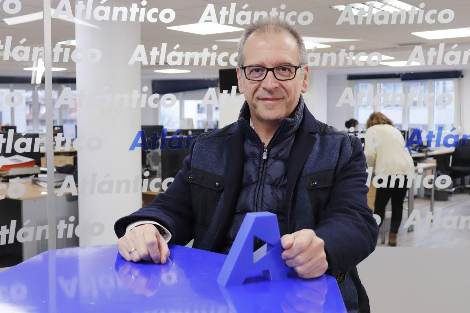 José Ignacio Armesto, ayer en el set de AtlánticoTV.