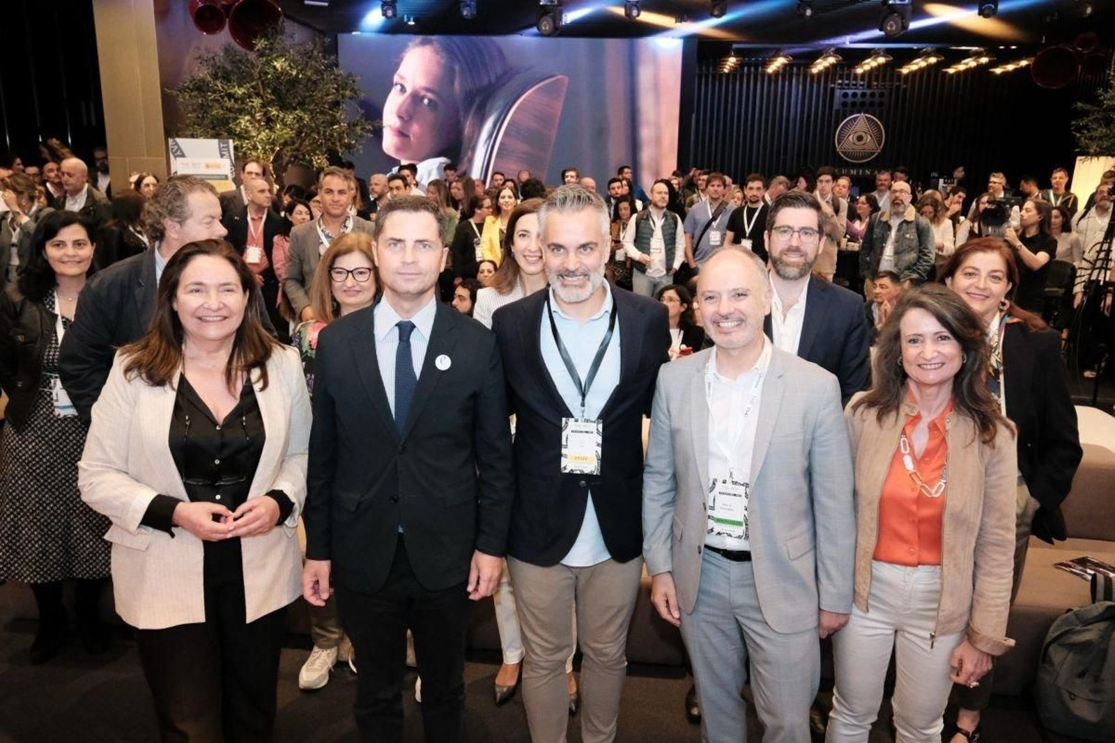 Ana Ortiz, Borja Cabezón, Lalo García, David Regades y Ana Mejías en la inauguración de The Way.