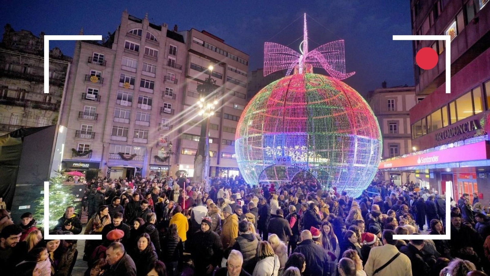 El apagado de las luces de Vigo, en directo.