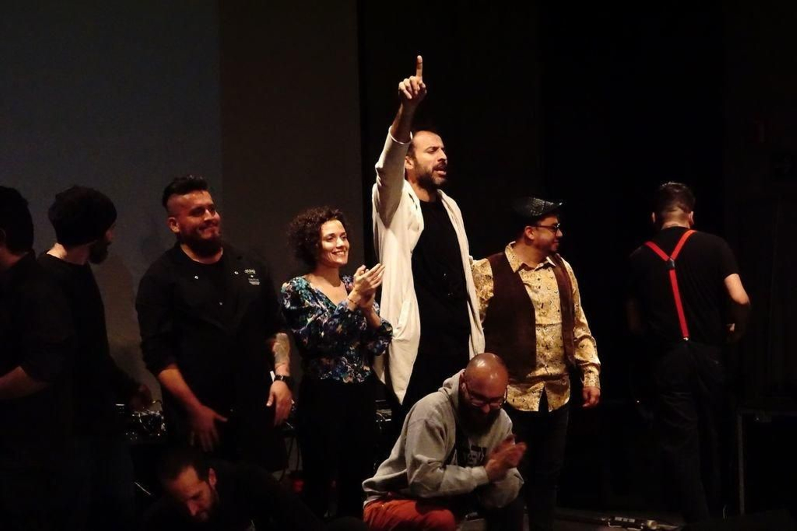 Marco de la Fuente, en el centro, este domingo en el Kerouac México.