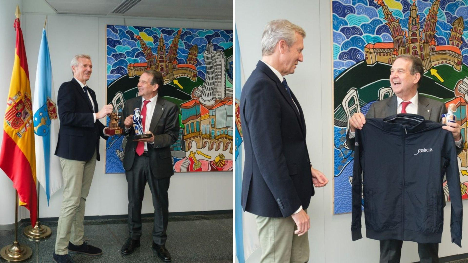 Los regalos que intercambiaron Caballero y Rueda.