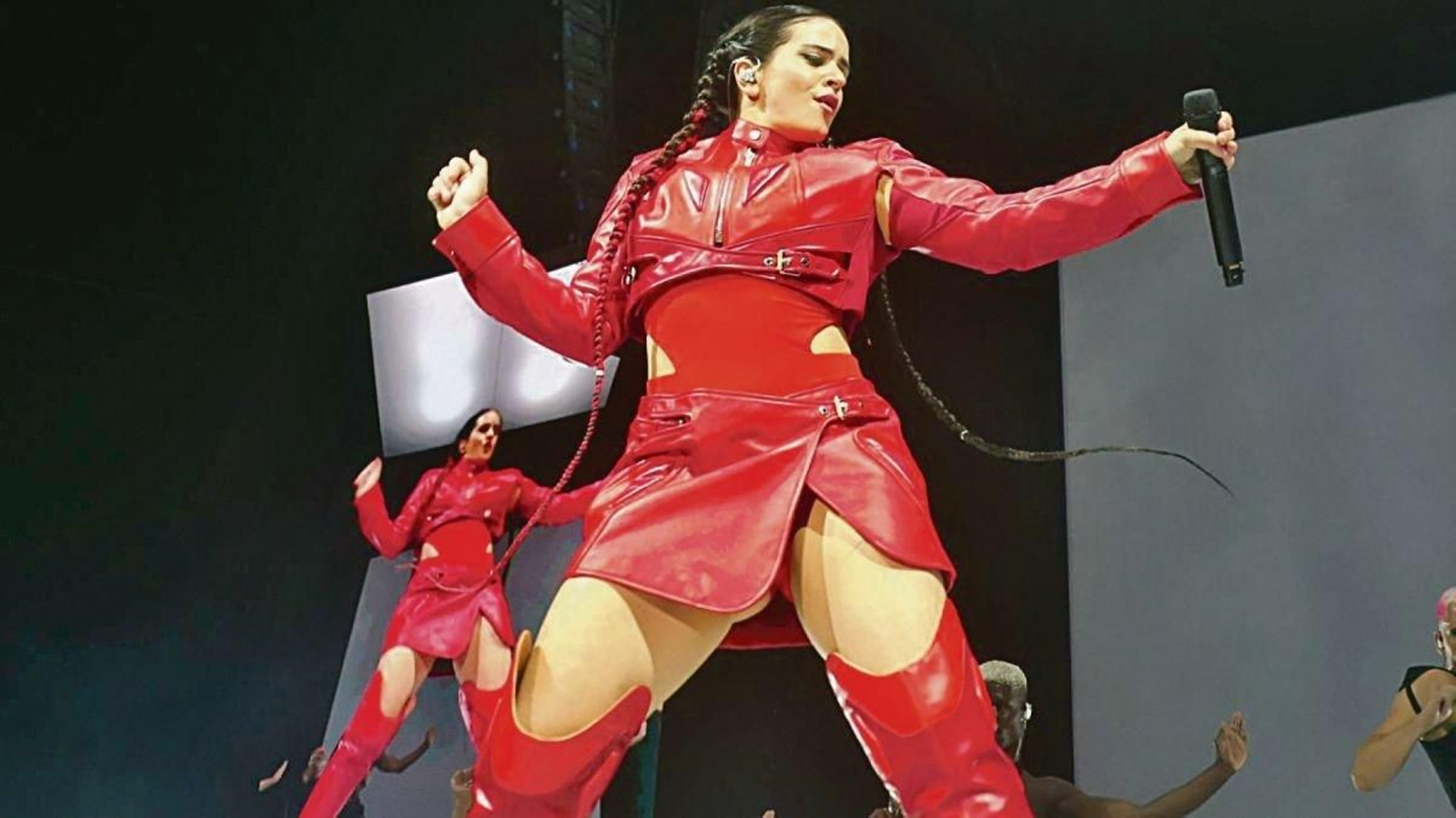 La cantante Rosalía en un concierto en Madrid.