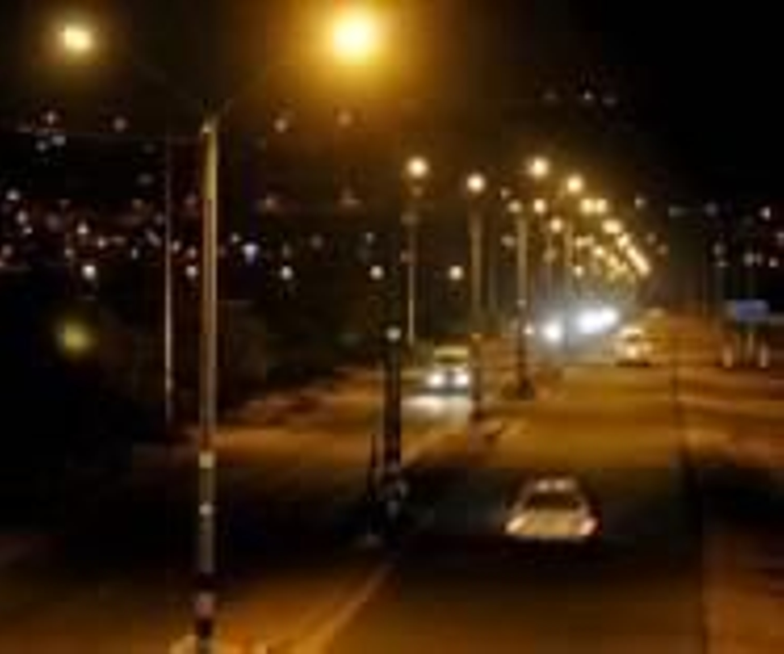 Vista del alumbrado público de una ciudad.