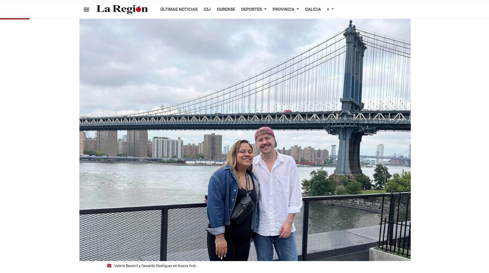 Oswaldo Rodríguez y Valerie Becerril en Nueva York