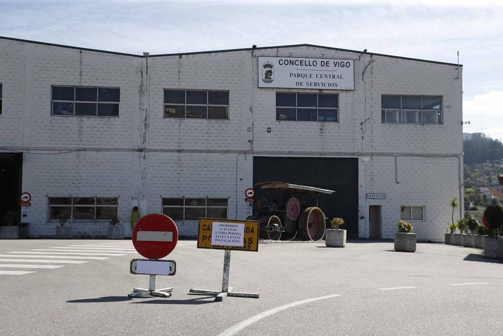 El parque central de servicios de Santa Cristina.