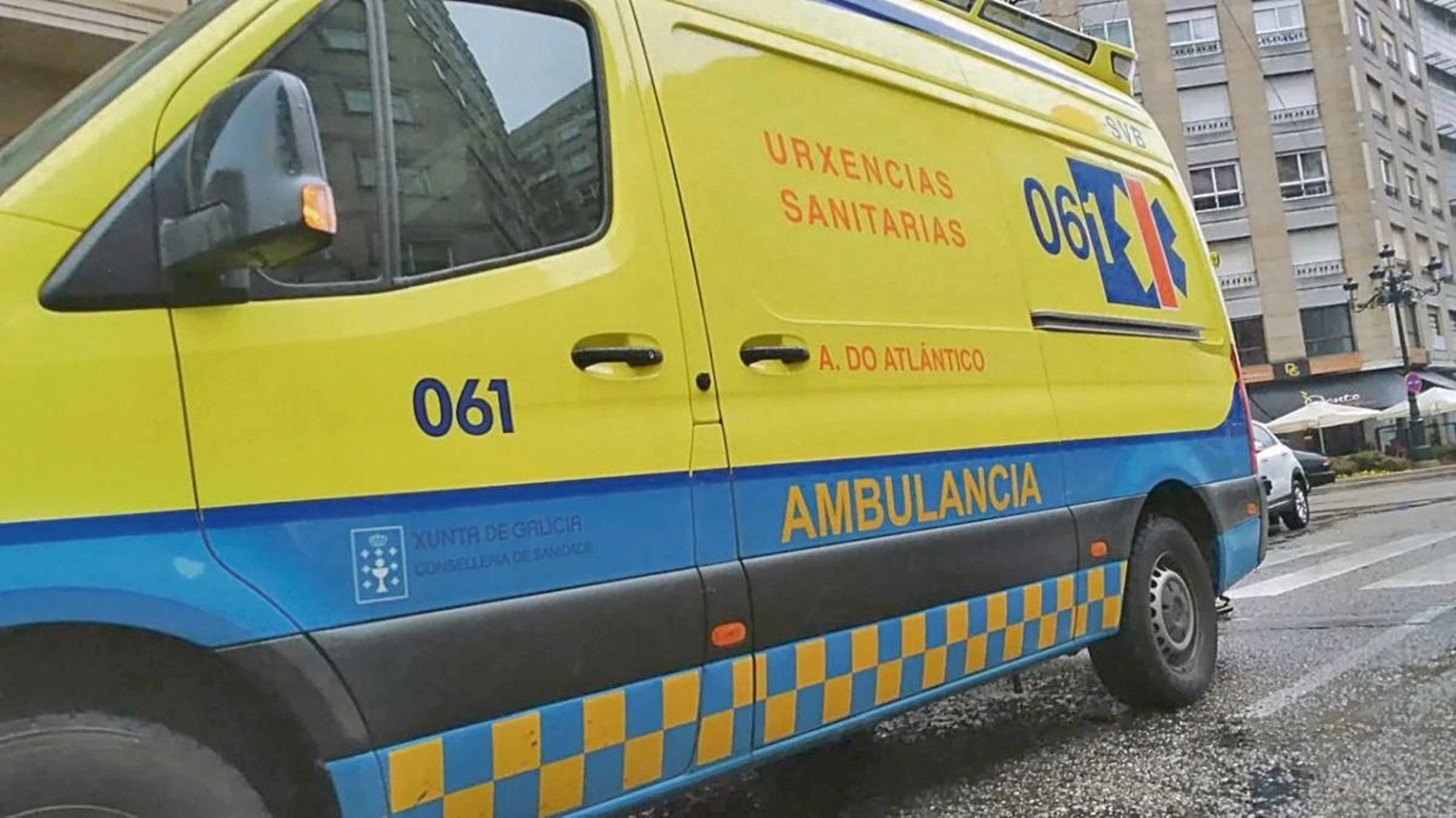 Una ambulancia del 061-Urxencias Sanitarias de Galicia.