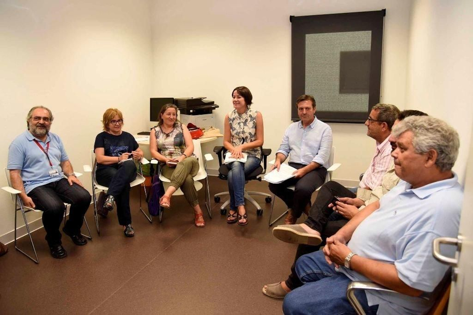 Representantes de la junta de personal del Complejo Hospitalario se reunieron ayer con el BNG.