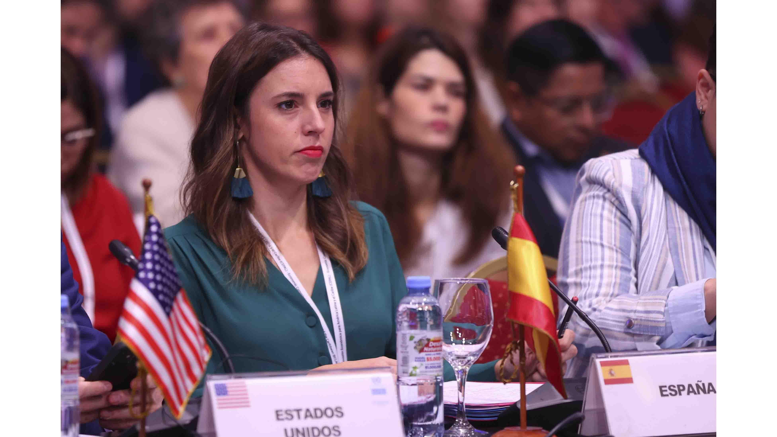 La ministra de Igualdad de España, Irene Montero, en la Conferencia Regional sobre Mujeres de América Latina y el Caribe, en Buenos Aires (Argentina). EFE/ Juan Ignacio Roncoroni