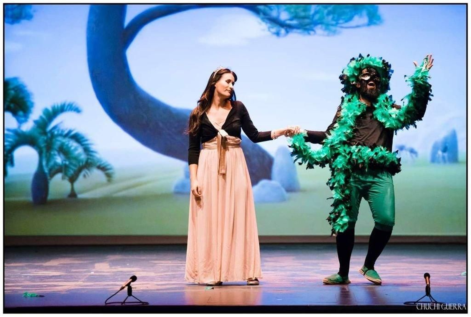 Una escena de la ópera “La flauta mágica”.