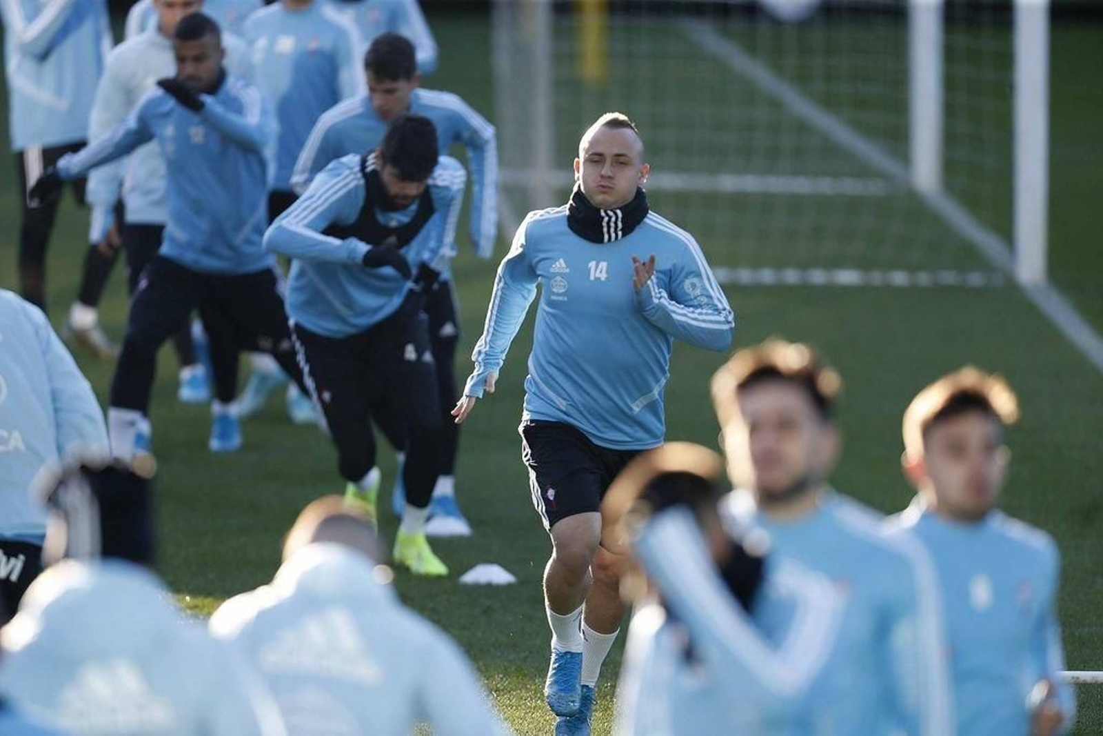 Stanislav Lobotka, en un entrenamiento previo al partido del pasado domingo contra Osasuna.