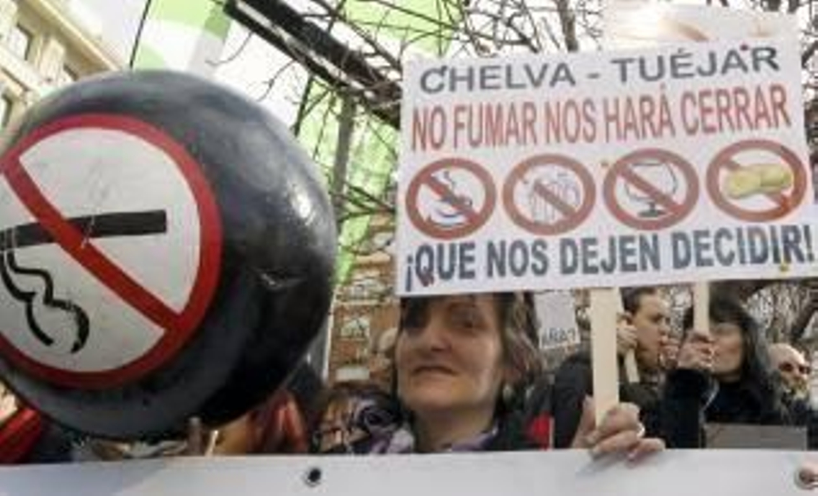 En la imagen, una manifestación en contra de la ley antitabaco.