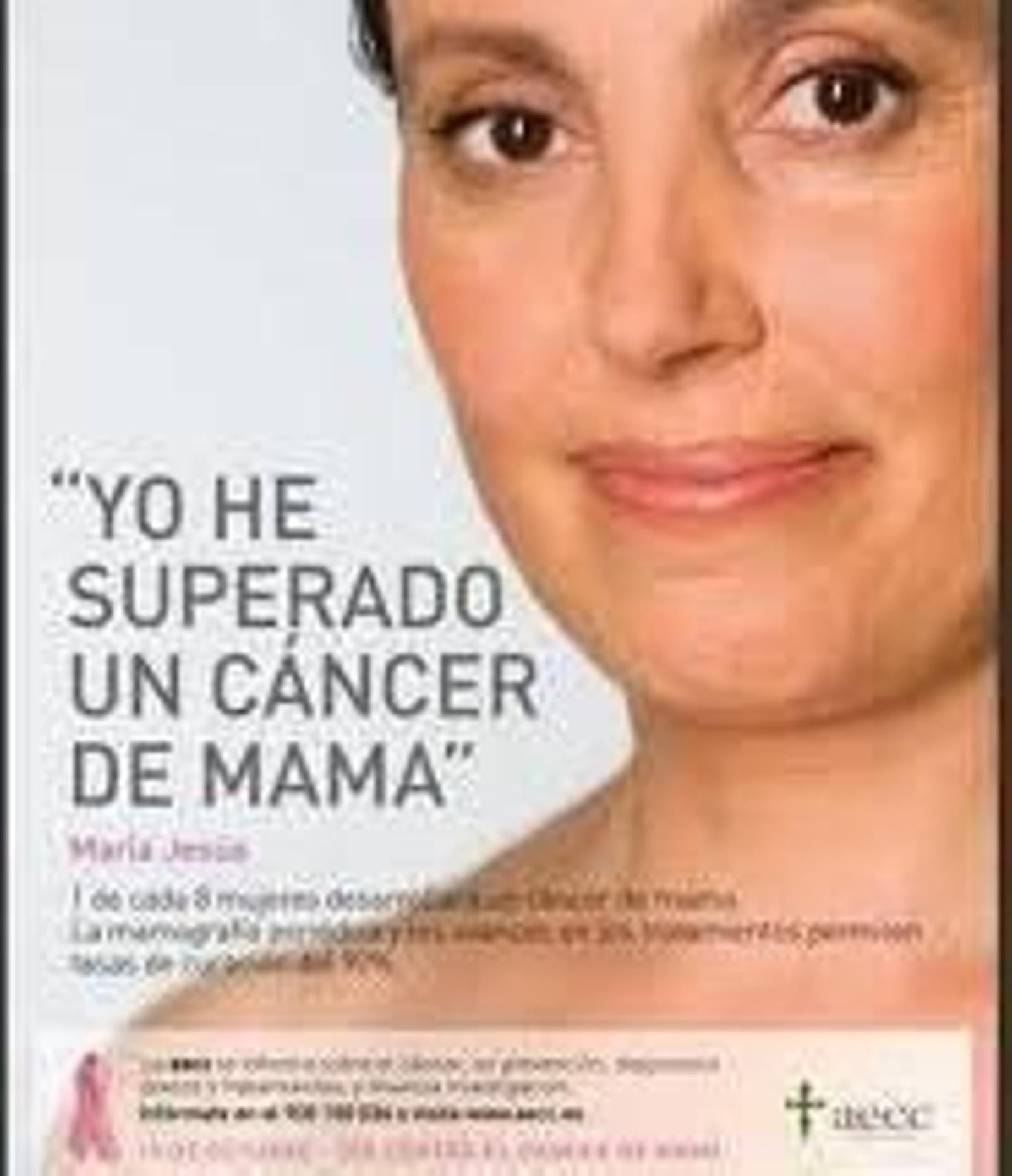 Cartel informativo sobre el cáncer de mama.