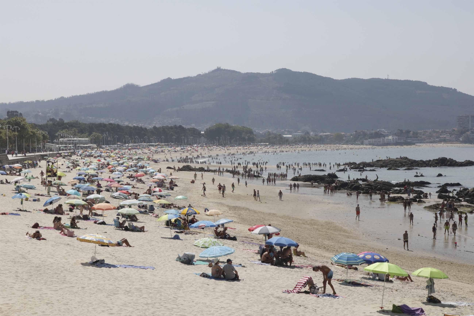 La playa de Samil en Vigo
