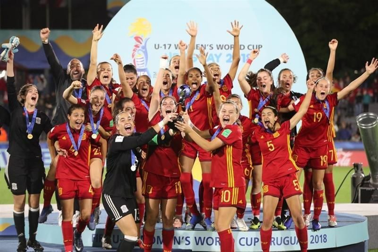 Las jugadoras de la selección femenina