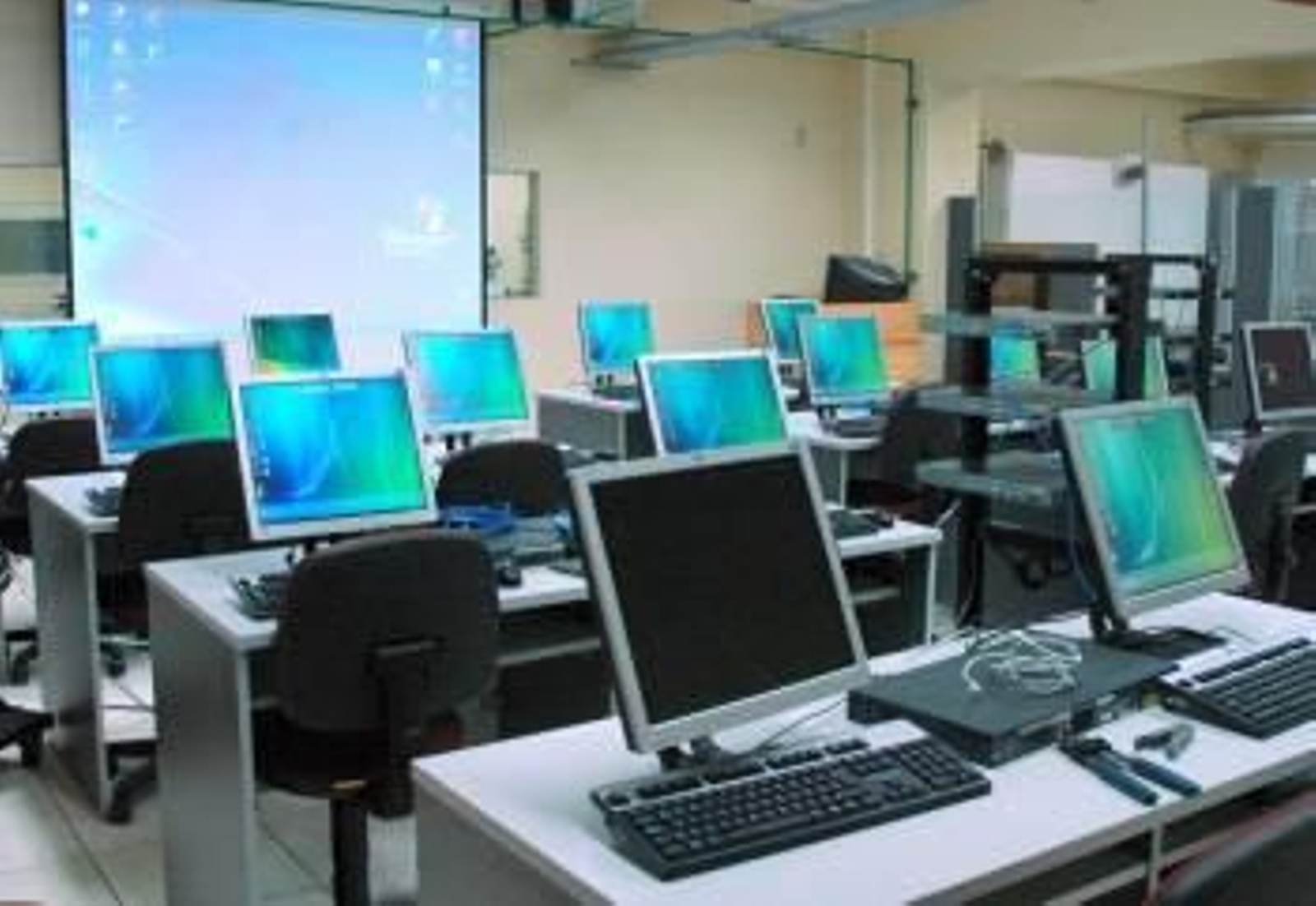 Aula de informática.