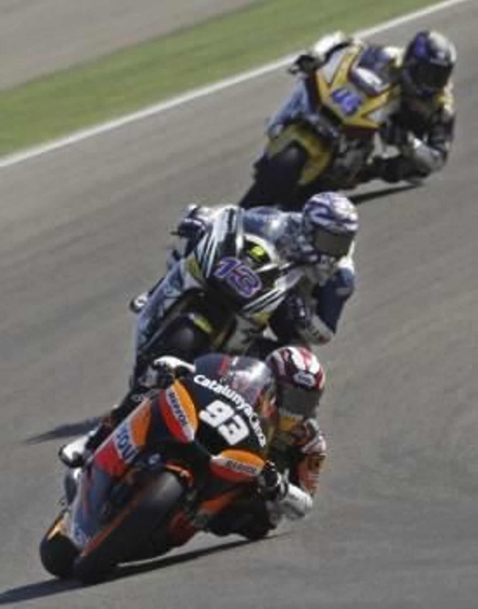 Marc Márquez seguido de Anthony West (Foto: EFE)