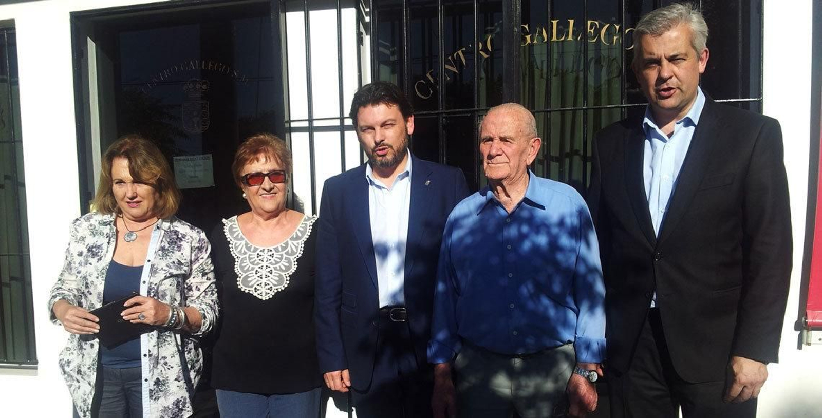 Rodríguez Miranda durante su visita al Centro Gallego de Campana.