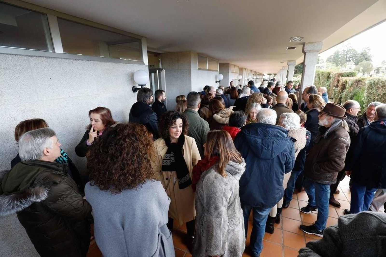El tanatorio de Pereiró, donde ayer se despidió al publicista Luis Carballo.