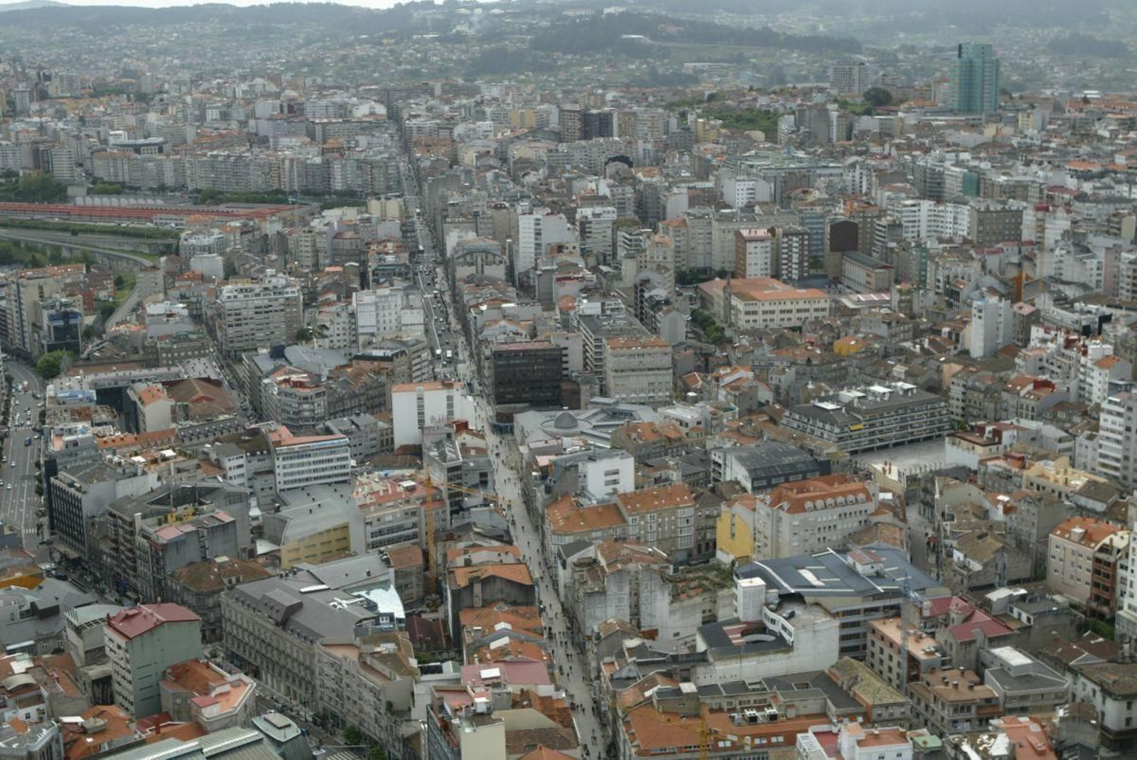 Vista área de Vigo.