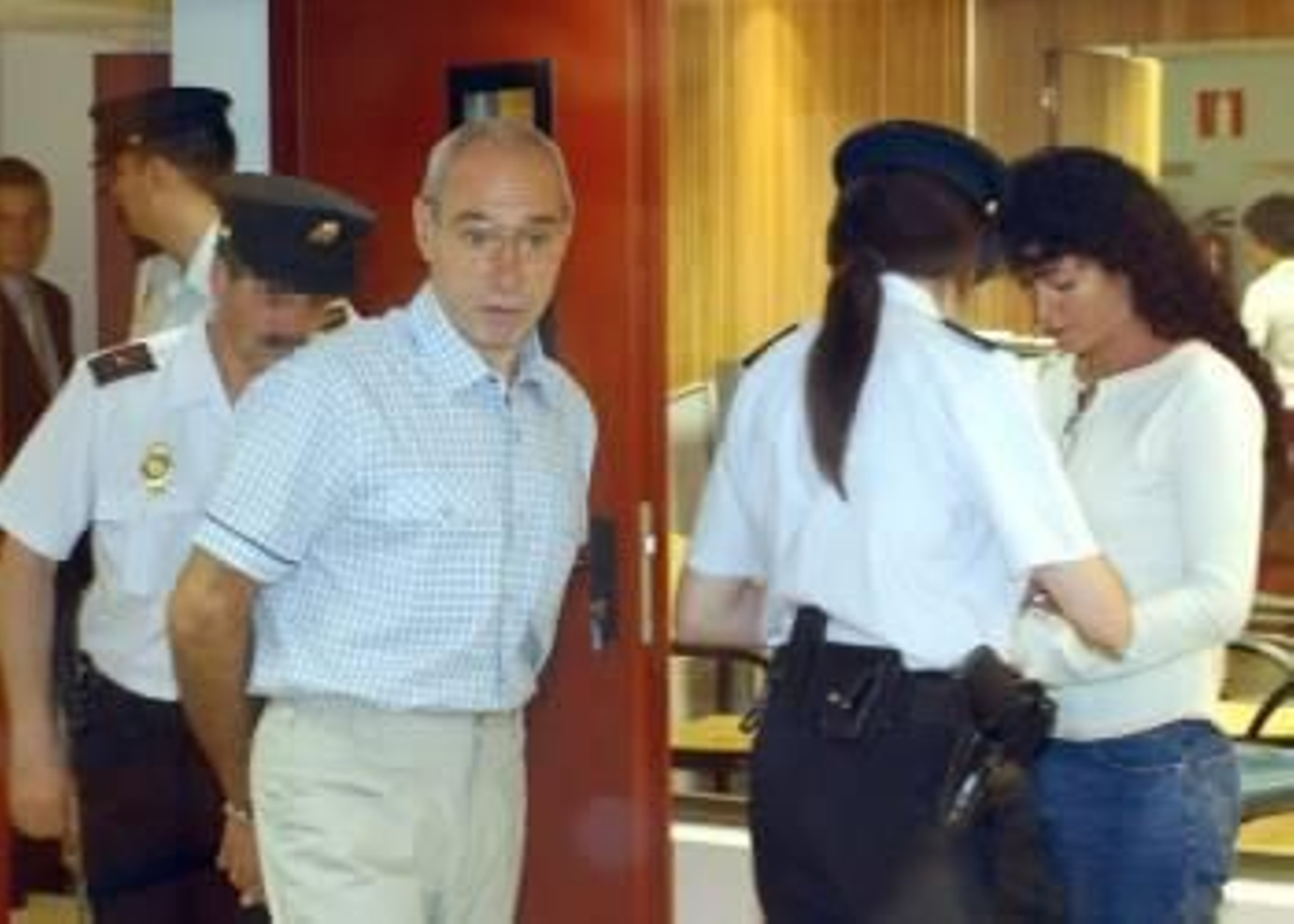 Idoia López Riaño, a la derecha, y 'Santi Potros', en la Audiencia Nacional.