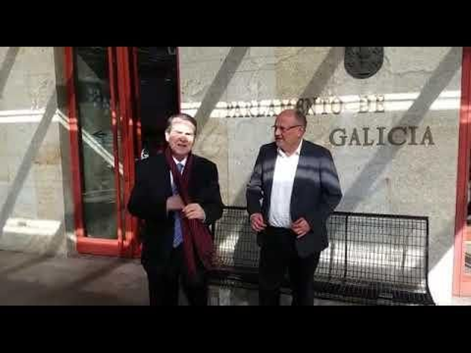 El alcalde de Vigo, Abel Caballero, esta mañana en el Parlamento de Galicia
